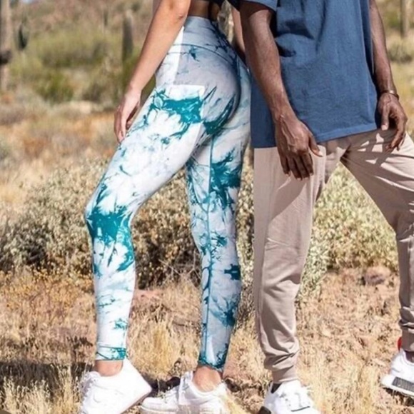 Balance Athletica Pants - Balance Athletica Vitality Oasis High Rise Tie Dye Leggings Green Size Small